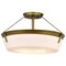 Nuvo Rowen 4-Light Semi Flush Natural Brass Etched White Glass 60/7752 - alternate 4